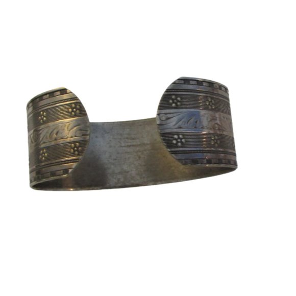 Vintage (1970s) Silver Plated Cuff Bracelet - Picture 4 of 4